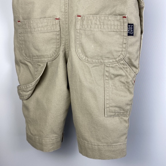 Souris Mini Khaki Carpenter Overalls Embroidered Dog 6 Months - Picture 5 of 7